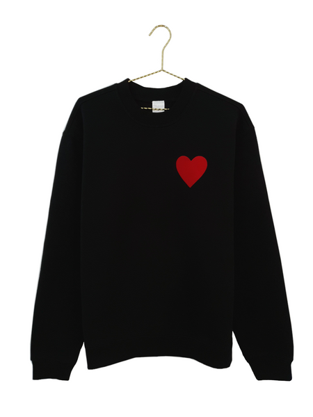 Love Heart Sweatshirt - Black (Unisex)