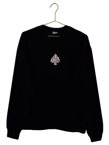 Ace Embellished Sweatshirt - Black (Unisex)