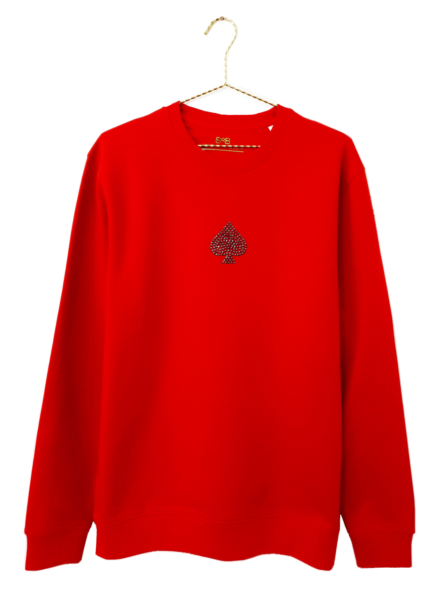 Ace Embellished Sweatshirt - Red (Unisex)