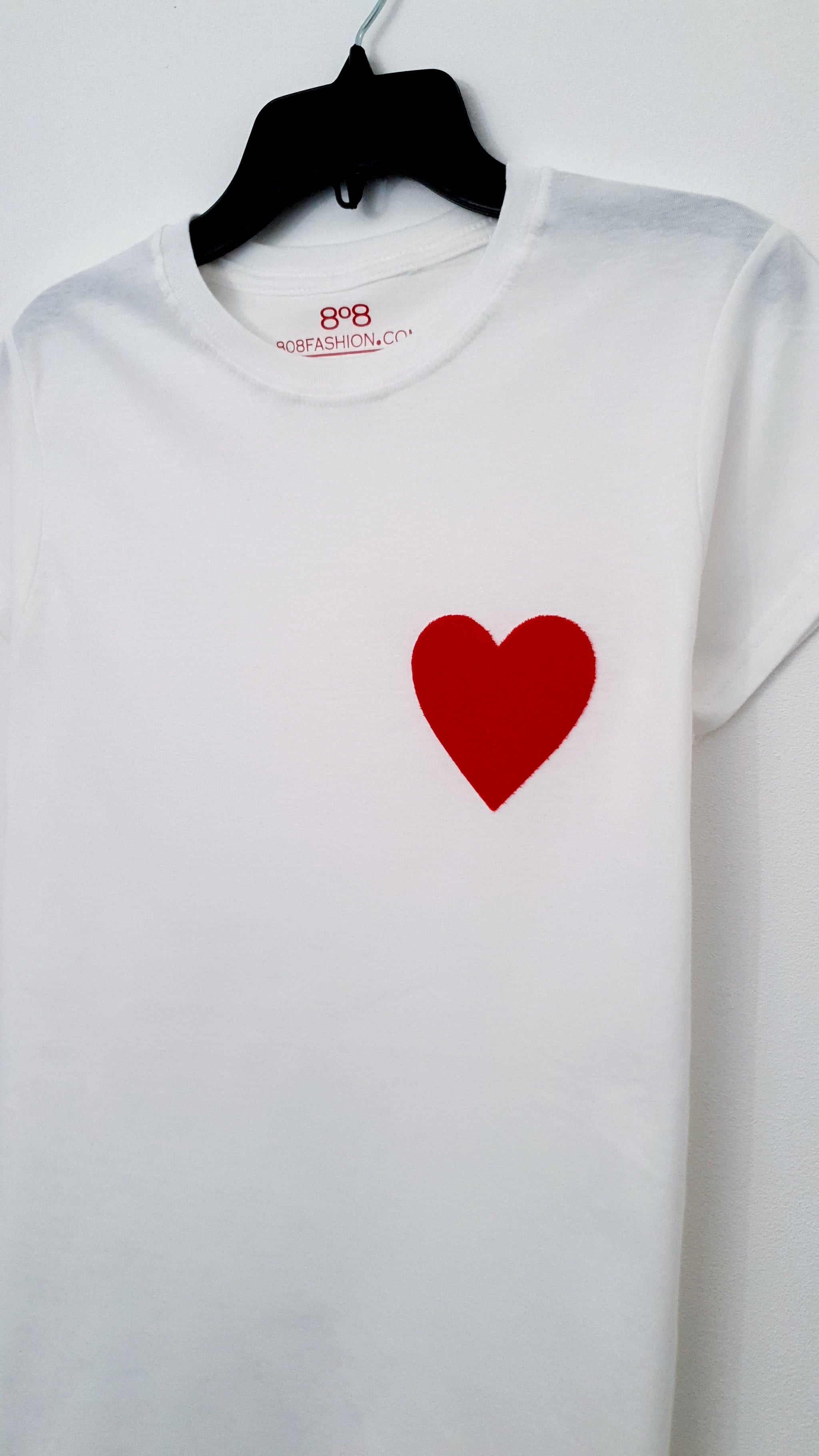 Love Heart T shirt - White - Women – 808fashion.com