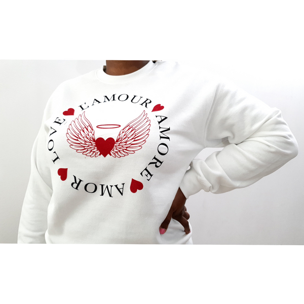 Love Angel Sweatshirt - White