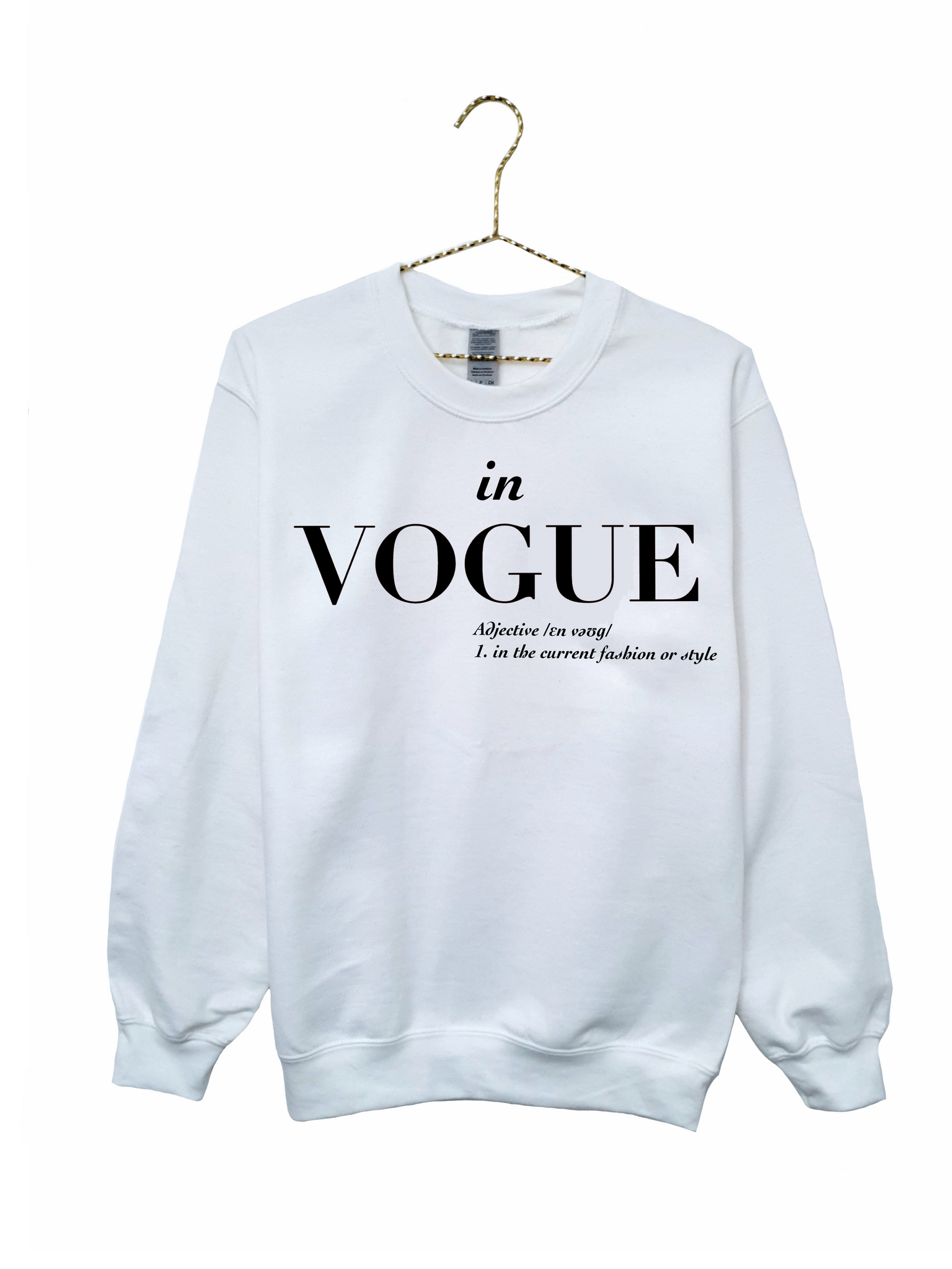 In Vogue Print Sweatshirt - White