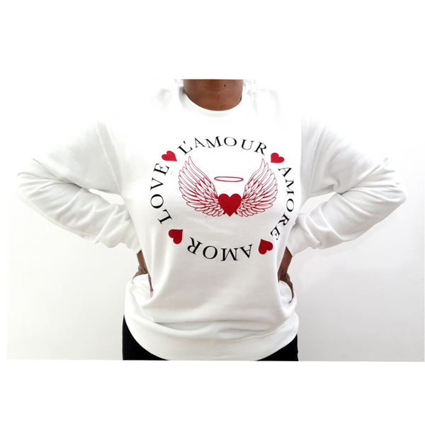 Love Angel Sweatshirt - White