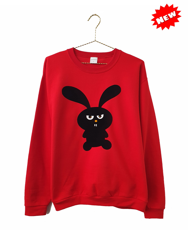 Bad Bunny Sweatshirt Red 808fashion