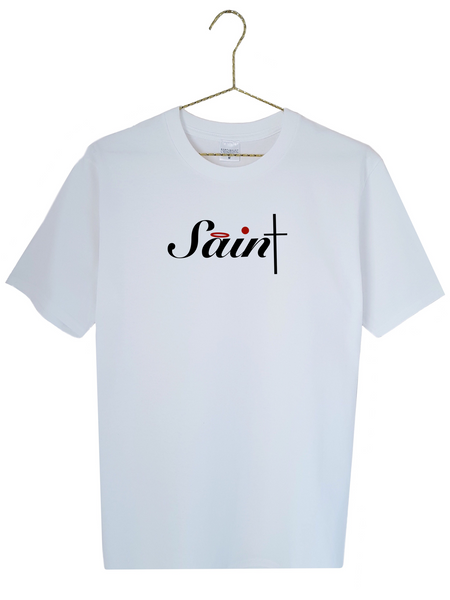 Saint Crew Neck T-shirt - White (Unisex)