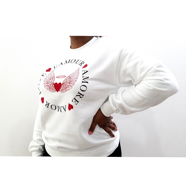Love Angel Sweatshirt - White
