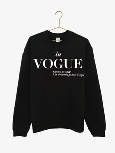 In Vogue Print Sweatshirt - Black