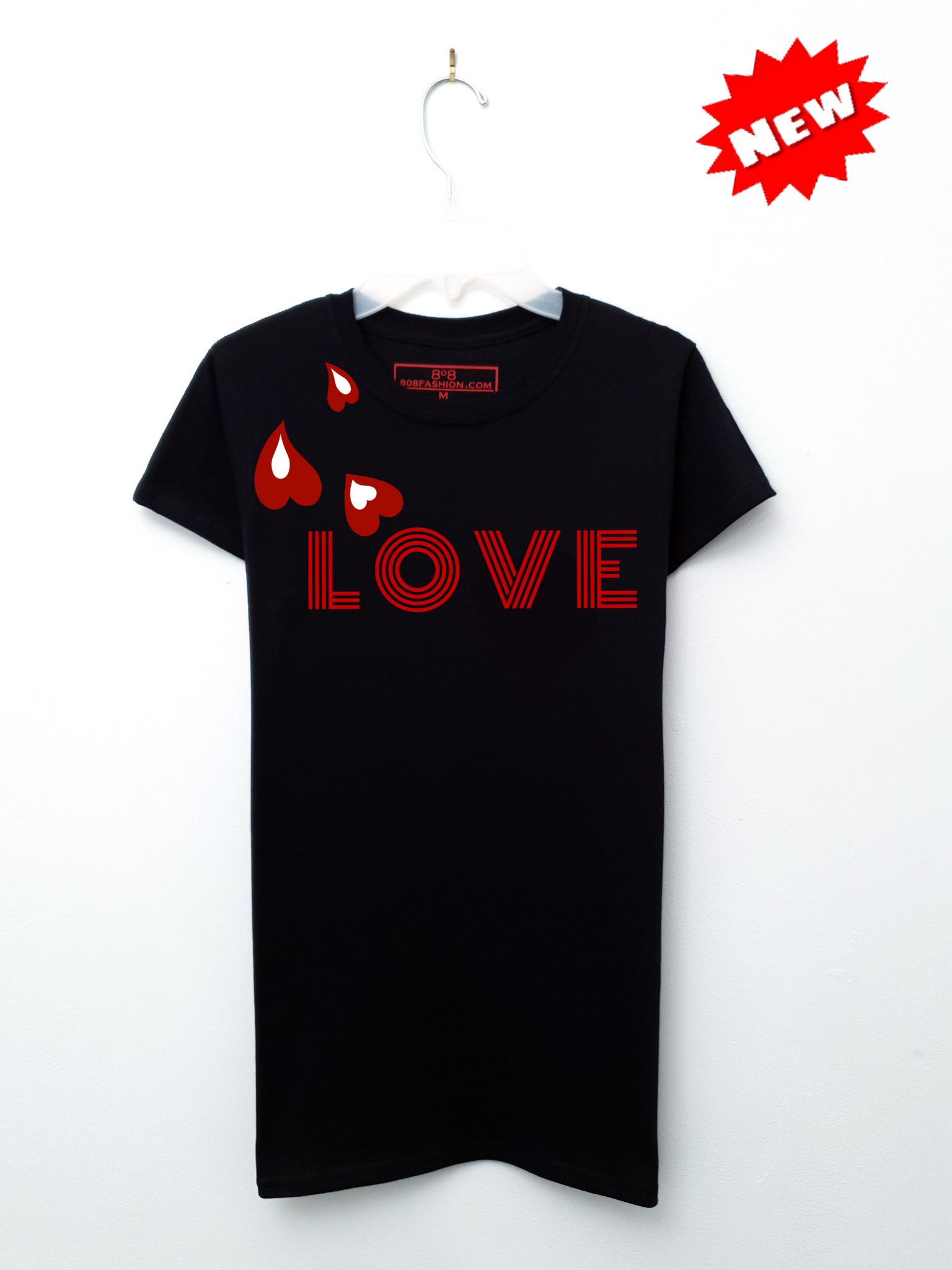 Love Droplets T shirt - Black - Women