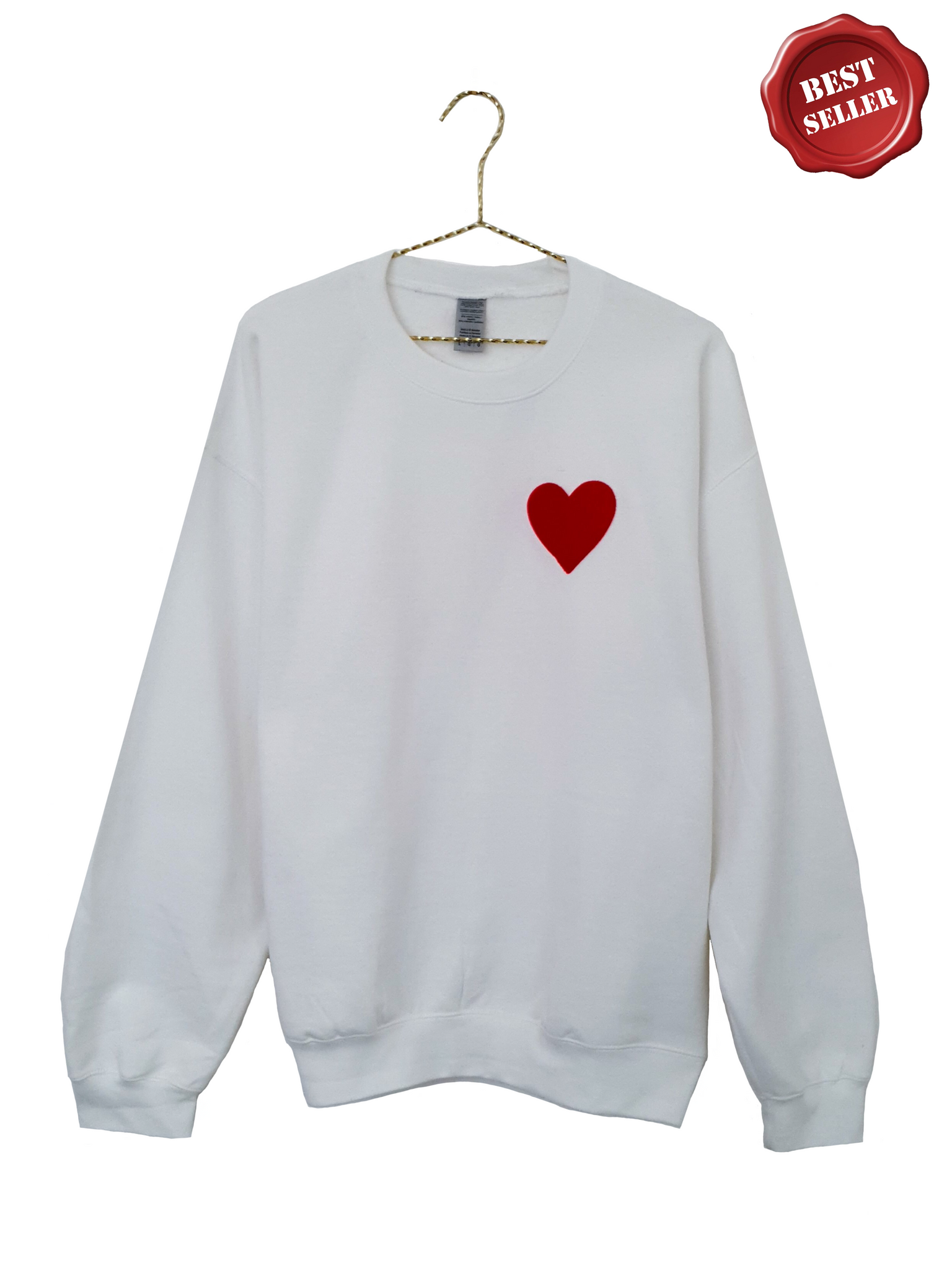 Velvet Love Heart Sweatshirt | 808 Fashion London | www.808fashion.com