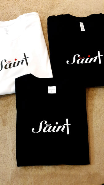 Saint Crew Neck T-shirt - Black (Unisex)